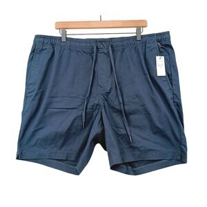 Express Shorts Mens XL 40 Blue Cotton Blend Pull On Drawstring Elastic Waist NEW